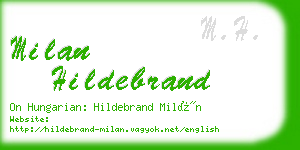 milan hildebrand business card